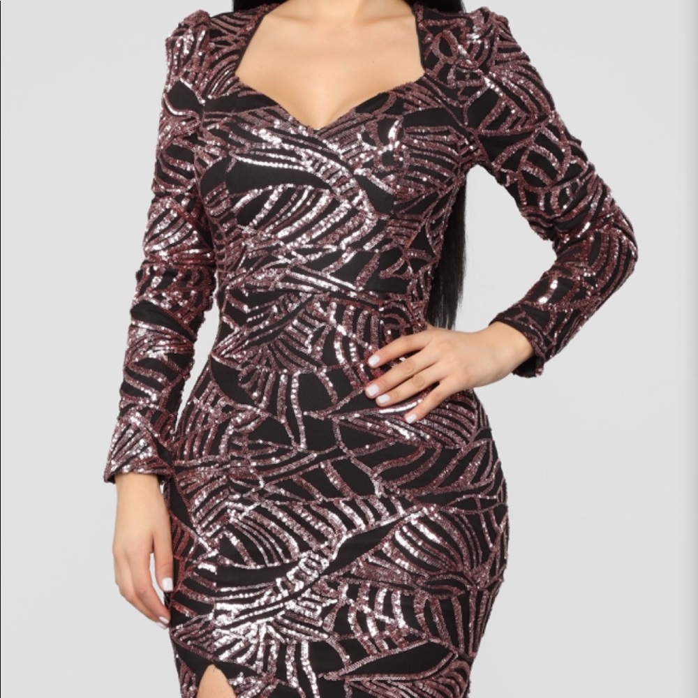 Fashion Nova Shining Lights Sequin Dress - Picture 2 of 6